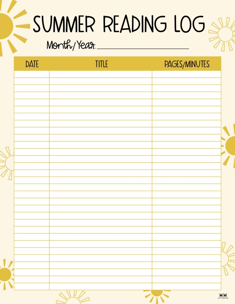reading logs - 21 free printables | printabulls